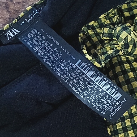 Zara yellow and black gingham bathing suit size small - Picture 11 of 12